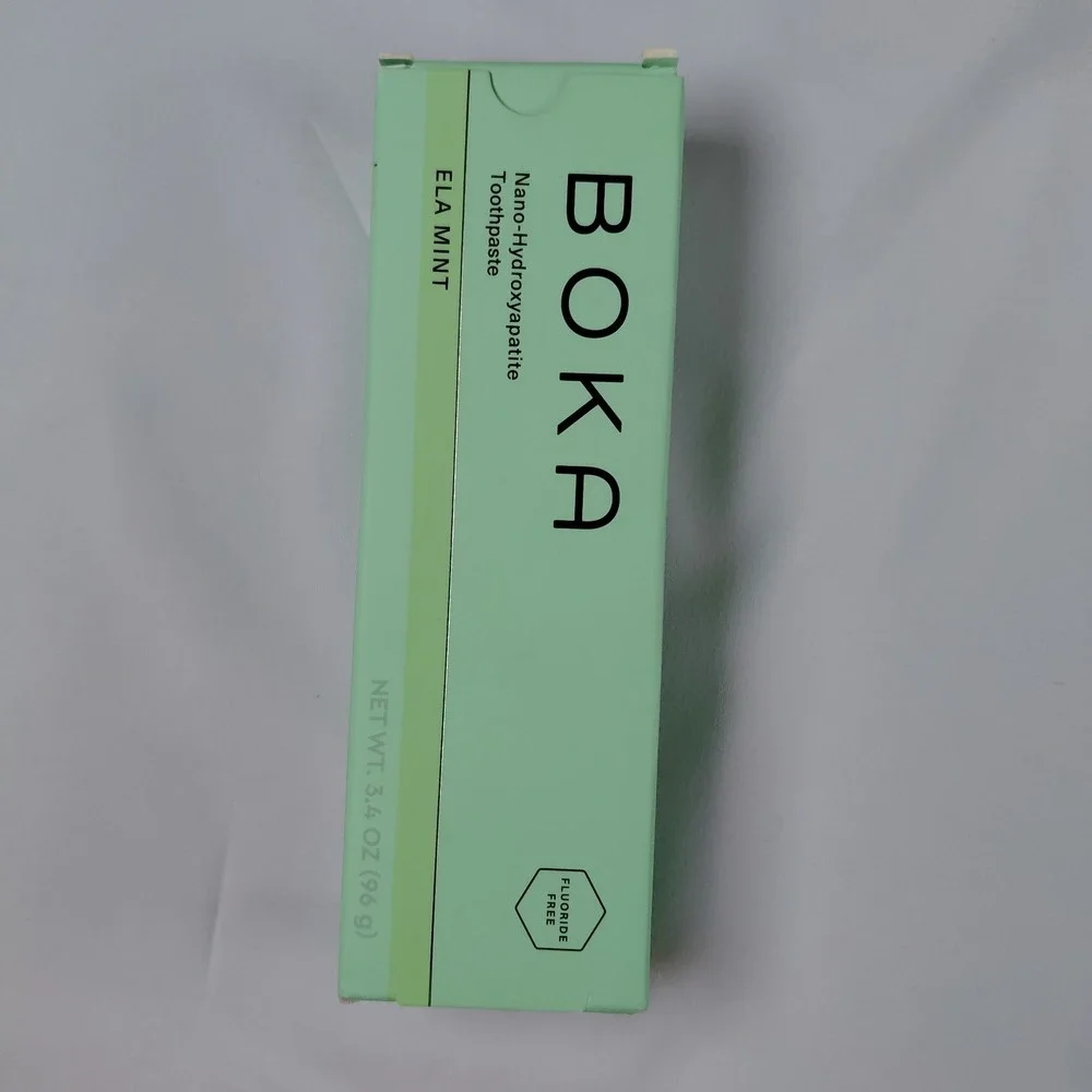 Boka Nano-Hydroxyapatite Toothpaste Ela Mint 3.4oz Tube Fluoride-Free Exp. 12/28